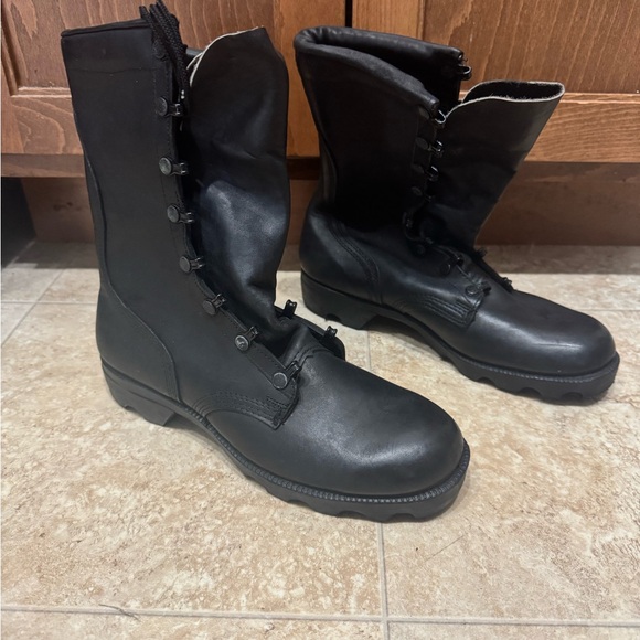 Ro-Search Mens Vintage Black Leather Army Combat Boots Sz 6 main image 11
